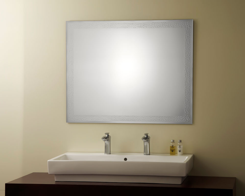 Textured Glass Framed Mirrors